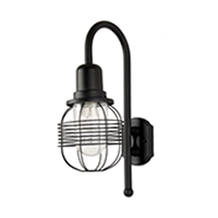 E27 Wall Light Black