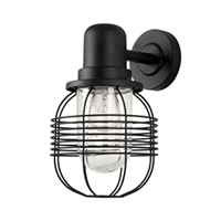 E27 Wall Light Black