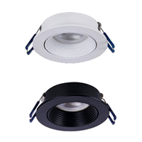 Round Non-Tilt GU10 Lampholder White | Black