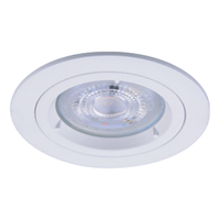 Round Non-Tilt Twist-Lock GU10 Lampholder White