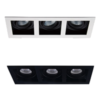 Square Tilt GU10 Lampholder White & Black | Black